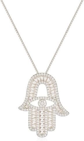 BLBLJERY Evil Eye Hamsa Necklace for Women Hamsa Hand Necklace Good Luck Charm Fatima 14k Gold Hamsa Hand Pendan in Kuwait