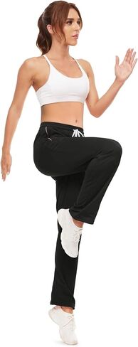 بنطال رياضي نسائي من Boladeci شبكي ثلاثي الأبعاد يسمح بالتهوية وخفيف الوزن وخصر مرن كاجوال لصالة الألعاب الرياضية مع جيوب بسحاب in Kuwait