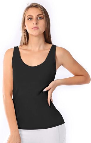 قمصان داخلية نسائية من TAIPOVE بحمالة صدر مدمجة ودعم كاميس أساسي من القطن المطاطي in Kuwait