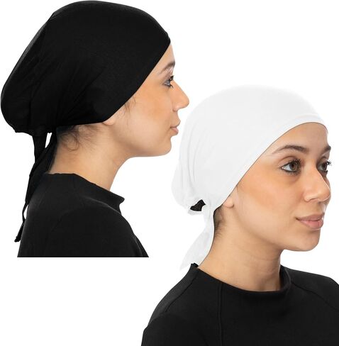TheHijabStore.com Jersey Bonnet Caps Under Scarf Head Wraps for Women Turban Hat with Tie-Back Closure in Kuwait