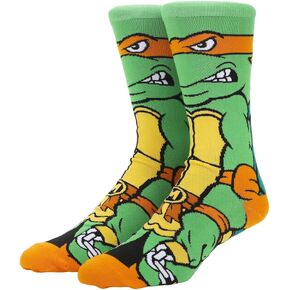 Bioworld Teenage Mutant Ninja Turtles Animigos Men’s Crew Socks