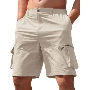 VoLIta Mens Hiking Cargo Shorts Lightweight Quick Dry Casual Shorts Outdoor Fishing Golf Shorts with Multi Pockets