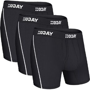 HOBAY Men's Underwear Breathable Mesh Boxer Briefs Open Fly 3 Pack in Saudi Arabia