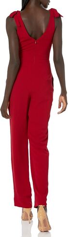 Dress the Population womens Maira Sleeveless Plunging Dress Jumpsuit W Bows in Saudi Arabia