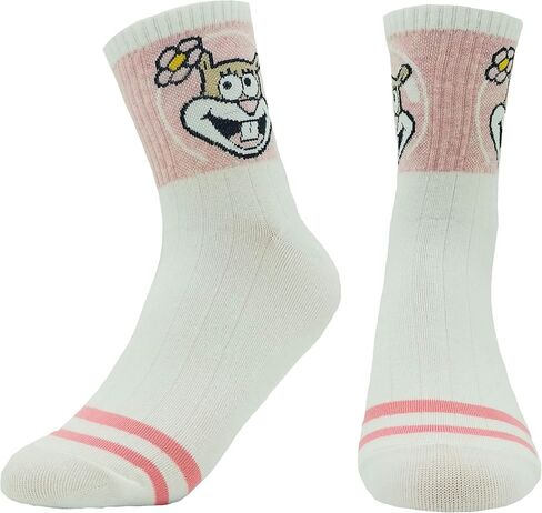 JJMax Women's Spongebob Squarepants Cotton Blend Cartoon Socks in Kuwait