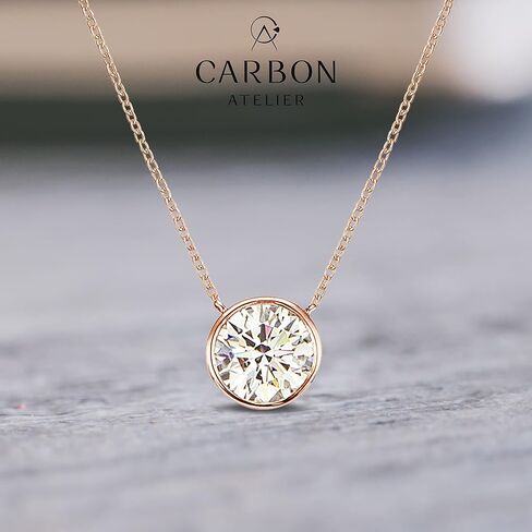 IGI معتمد من الذهب عيار 14 قيراط عيار 1/2 قيراط من الذهب عيار 14 قيراط عيار 1/2 قلادة سوليتير (G-H اللون، VS1-VS2 وضوح)، 18 بوصة - اختيار اللون الذهبي in Kuwait