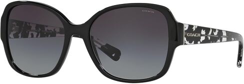 Coach Woman Sunglasses Black Frame, Grey Gradient Lenses, 58MM in Saudi Arabia