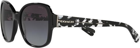 Coach Woman Sunglasses Black Frame, Grey Gradient Lenses, 58MM in Saudi Arabia