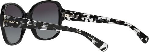 Coach Woman Sunglasses Black Frame, Grey Gradient Lenses, 58MM in Saudi Arabia