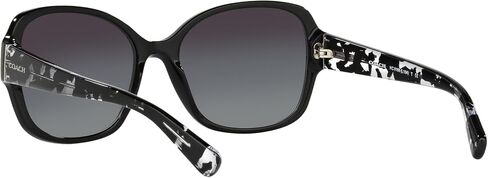 Coach Woman Sunglasses Black Frame, Grey Gradient Lenses, 58MM in Saudi Arabia