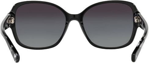 Coach Woman Sunglasses Black Frame, Grey Gradient Lenses, 58MM in Saudi Arabia