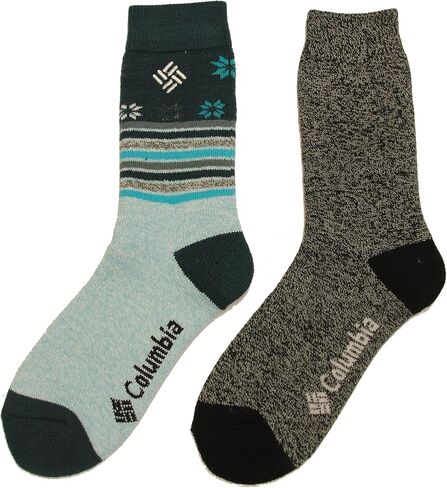Columbia Women's Thermal Snowfall Crew Sock 2 Pair, Nightwave, Women's Shoe 4-10 in Saudi Arabia