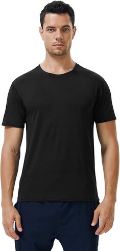 Runhit Men's T-Shirts Short Sleeve Compression Shirts for Men Workout Shirts in Saudi Arabia
