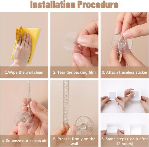 ريتون 10 قطع حامل عصابة الرأس منظم ربطات الشعر، منظم حامل ربطات الشعر اللاصق، خطافات حائط لامعة من الأكريليك الشفاف، عصابة رأس، حامل ربطات الشعر، منظم إكسسوارات الشعر للفتيات والنساء in Kuwait