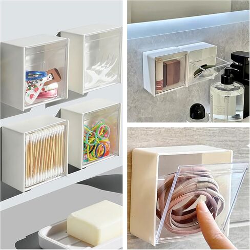 ريتون 10 قطع حامل عصابة الرأس منظم ربطات الشعر، منظم حامل ربطات الشعر اللاصق، خطافات حائط لامعة من الأكريليك الشفاف، عصابة رأس، حامل ربطات الشعر، منظم إكسسوارات الشعر للفتيات والنساء in Kuwait