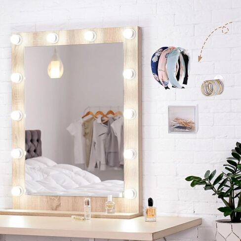 ريتون 10 قطع حامل عصابة الرأس منظم ربطات الشعر، منظم حامل ربطات الشعر اللاصق، خطافات حائط لامعة من الأكريليك الشفاف، عصابة رأس، حامل ربطات الشعر، منظم إكسسوارات الشعر للفتيات والنساء in Kuwait