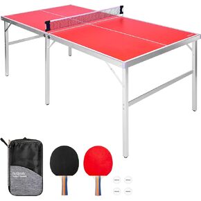 GoSports Mid-Size Table Tennis Game Set - Indoor/Outdoor Portable Table Tennis Game with Net, 2 Table Tennis Paddles and 4 Balls in Kuwait