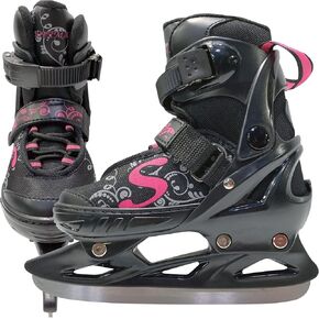 Softmax - Adjustable Ice Skates - Hockey Skates for Boys and Girls - Insulated Kids Ice Skates with 3 Sizes Adjustments