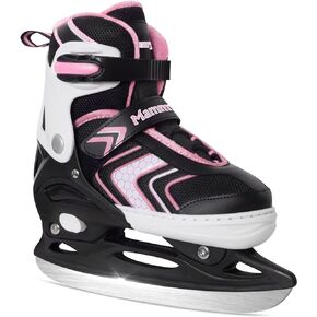 MammyGol Adjustable Ice Skates for Kids Boys Girls, Soft Padding and Reinforced Ankle Support Ice Hockey Skates Suitable for Outdoor and Skating Rinks