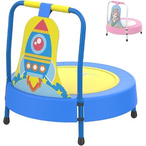LANGXUN Baby & Toddler Toys, Mini Toddler Trampoline, Birthday Gifts for Baby Toddler Boys & Girls, Toddler Gift Ideas, Indoor Outdoor Trampolines for Kids Ages 6 Months to 4 Years in Kuwait