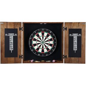 Hathaway Drifter Solid Wood Dartboard & Cabinet Set