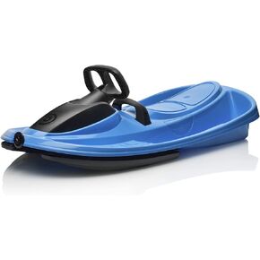 Gizmo Riders Snow Sled for Kids, Adults - Toboggan Sled, Easy Turning Steering Wheel, Anti-Slip Seat, Pull Up Brake, Durable Plastic Sled, Lightweight, Outdoor Toys, Snow Toys, Age 3+ 260 lbs