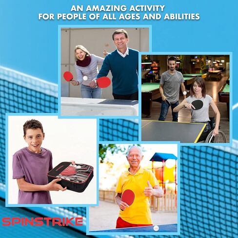 مجموعة مضارب تنس طاولة بجودة احترافية مكونة من 4 مضارب تنس طاولة مع (4) مضارب تنس طاولة وكرات (8) مجموعة من 4 مضارب تنس طاولة من 4 لاعبين in Kuwait