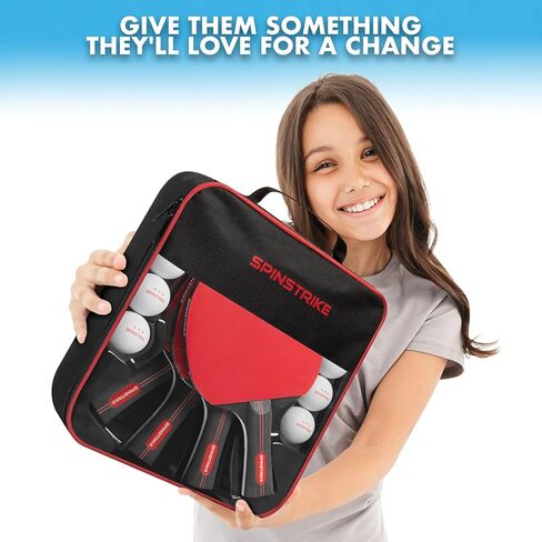 مجموعة مضارب تنس طاولة بجودة احترافية مكونة من 4 مضارب تنس طاولة مع (4) مضارب تنس طاولة وكرات (8) مجموعة من 4 مضارب تنس طاولة من 4 لاعبين in Kuwait