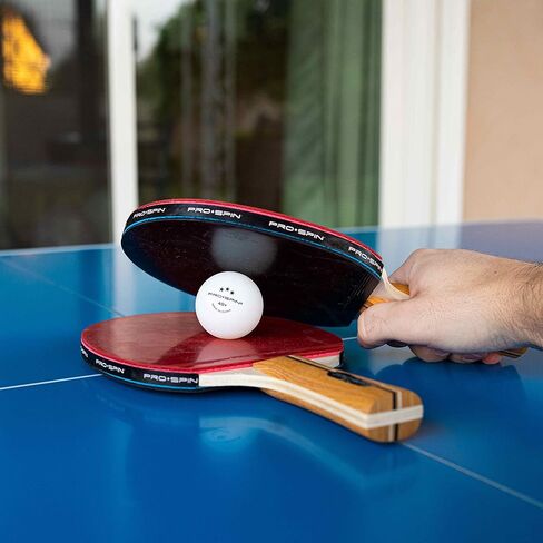 PRO-SPIN Ping Pong Paddles - High-Performance Sets with Premium Table Tennis Rackets, 3-Star Ping Pong Balls, Compact Storage Case | Ping Pong Paddle Set of 2 or 4 for Indoor & Outdoor Games in Kuwait