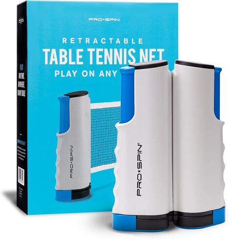 PRO-SPIN All-in-One Portable Ping Pong Paddles Set | Table Tennis Set with Retractable Ping Pong Net (Up to 72" Wide) | Premium Paddles, 3-Star Balls | Storage Case | Family Fun | Gift in Kuwait