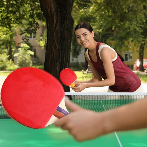 Liliful 8 Pieces Table Tennis Paddle Set Indoor Tennis Rackets Bulks Portable Table Tennis Accessories with 12 Table Tennis Balls and Storage Bag for Indoor Outdoor Kids Adult Professional Games in Saudi Arabia