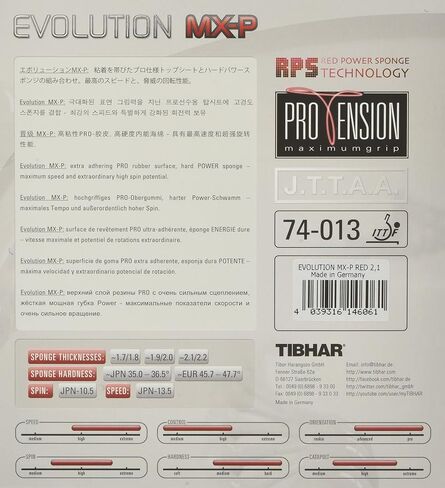 TIBHAR Evolution MX-P Table Tennis Rubber in Kuwait