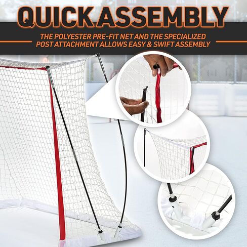 فرانكلن مرمى هوكي الشارع المحمول من سبورتس ان اتش ال - مجموعة مرمى فايبرتيك خفيفة الوزن للشارع + الهوكي الدوارة - مرمى من الالياف الزجاجية 50 انش in Kuwait