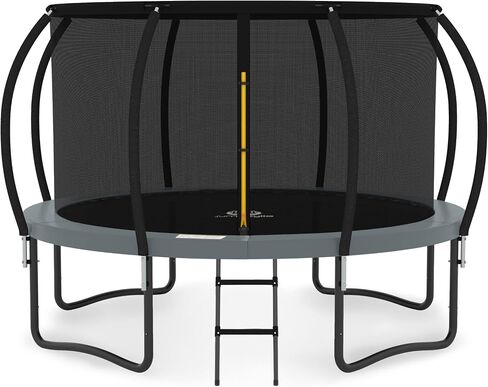 JUMPZYLLA Trampoline 8FT 10FT 12FT 14FT 15FT 16FT Trampoline with Enclosure - Recreational Trampolines with Ladder and AntiRust Coating, ASTM Approval Outdoor Trampoline for Kids in Saudi Arabia