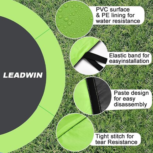 ليدوين وسادة ترامبولين عالمية مزدوجة الجوانب بطول 14 قدم مع غطاءين زنبركيين للترامبولين بديلين مدى الحياة، مقاومة للاشعة فوق البنفسجية، حماية حواف مقاومة للتمزق، ملحقات ترامبولين مقاومة للماء، مقاس in Kuwait