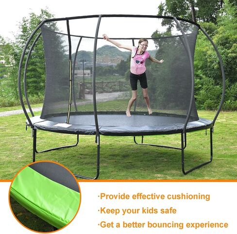 ليدوين وسادة ترامبولين عالمية مزدوجة الجوانب بطول 14 قدم مع غطاءين زنبركيين للترامبولين بديلين مدى الحياة، مقاومة للاشعة فوق البنفسجية، حماية حواف مقاومة للتمزق، ملحقات ترامبولين مقاومة للماء، مقاس in Kuwait