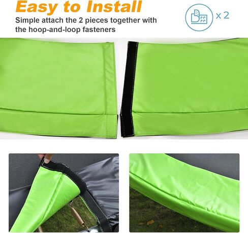 ليدوين وسادة ترامبولين عالمية مزدوجة الجوانب بطول 14 قدم مع غطاءين زنبركيين للترامبولين بديلين مدى الحياة، مقاومة للاشعة فوق البنفسجية، حماية حواف مقاومة للتمزق، ملحقات ترامبولين مقاومة للماء، مقاس in Kuwait