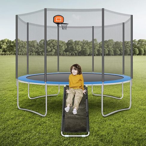 زلاقة ترامبولين يونيفرسال من جيمون إكس مع مقابض، ملحقات ترامبولين متينة مع نسيج قوي مقاوم للتمزق، سلم منزلق يسمح للأطفال بالتسلق والانزلاق إلى الأسفل للتمتع بتجربة لعب أفضل وأكثر أمانًا in Kuwait