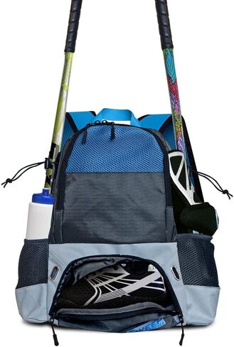 حقيبة ظهر سويب فيلد للهوكي الشبابية ذات حجم مثالي للرياضيين الذين تتراوح أعمارهم بين 8 و14 عامًا على عكس حقائب الظهر الكبيرة الكبيرة الحجم للبالغين - تتميز بحاملين للعصا وجيبين جانبيين ومساحة منفصلة للمرابط in Kuwait