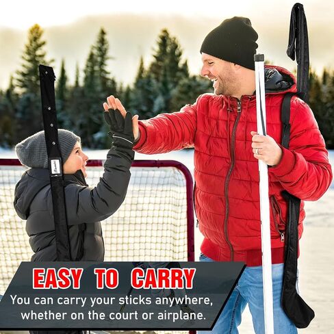 Deekin Ice Hockey Stick Bag Black Lightweight Hockey Stick Bag 70 x 7.8 In Field Hockey Stick Bag with Shoulder Straps for Men Women Adults Indoor Outdoor Hockey Equipment Travel Accessories in Saudi Arabia