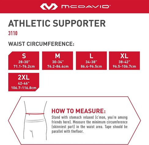 McDavid Men's Athletic Supporter with Stretch Mesh Pouch, Jock Strap Protection, (Cup NOT Included) Pack of 2 in Kuwait