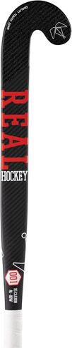 REAL HOCKEY - عصا الهوكي الميدانية تحتوي على 95% كربون، و5% أراميد وكيفلار - رأس سطح خشن (أحمر) in Saudi Arabia