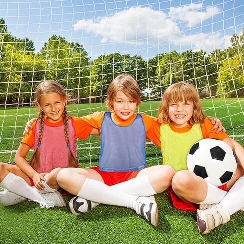 Tytroy 12 Pinnies Youth Practice Team Jerseys Mesh Scrimmage Training Vest Kids Sports Blue and Red in Kuwait