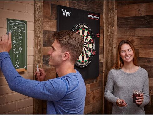 Viper by GLD Products Shot King Regulation Bristle Steel Tip Dartboard Set with Bullseye Metal Radial Spider Wire Compressed Sisal Board with Rotating Number Ring Includes 6 Darts Black in Kuwait