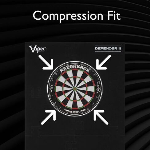 Viper League Pro Regulation Bristle Steel Tip Dartboard Starter Set with Staple-Free Bullseye, Radial Spider Wire, High-Grade Sisal with Rotating Number Ring, Chalk Cricket Scoreboard, Steel Tip Darts in Kuwait