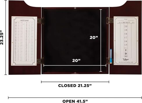 Viper Hudson Sisal/Bristle Steel Tip Dartboard Cabinet, Mahogany Finish in Saudi Arabia