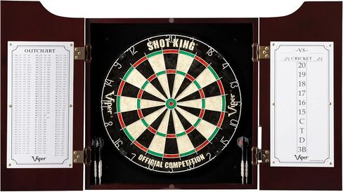 Viper Hudson Sisal/Bristle Steel Tip Dartboard Cabinet, Mahogany Finish in Saudi Arabia