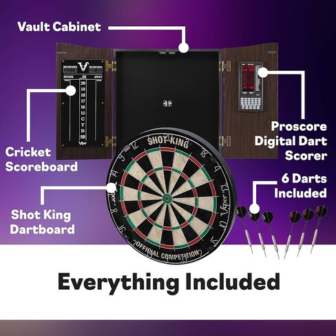Viper Vault Deluxe Dartboard Cabinet with Integrated Pro Score and Cricket Scoreboard in Saudi Arabia