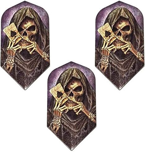 Art Attack 9 Pack Designa Alchemy Grim Reaper Ace Card 100 Micron Extra Strong Slim Dart Flights in Saudi Arabia