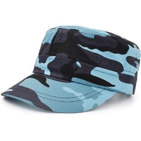 UltraKey Flat Top Baseball Cap, Men Women Cotton Baseball Twill Army Millitary Hat Cap